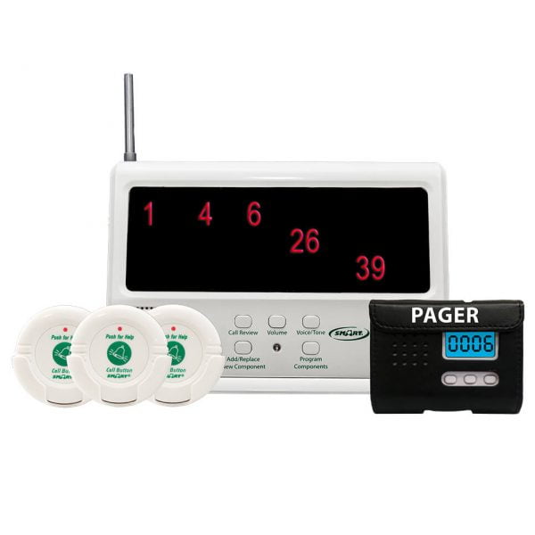 Starter system – comes with 3 pre-programmed buttons – Add to for a more robust monitoring system for your facility. Caregiver Call Systems