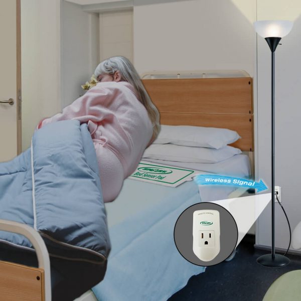 Light Outlet with Bed Pad Bed Exit Alarm Systems