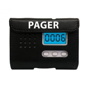 Pager with LCD Display and Built In Reset Button Central Monitoring