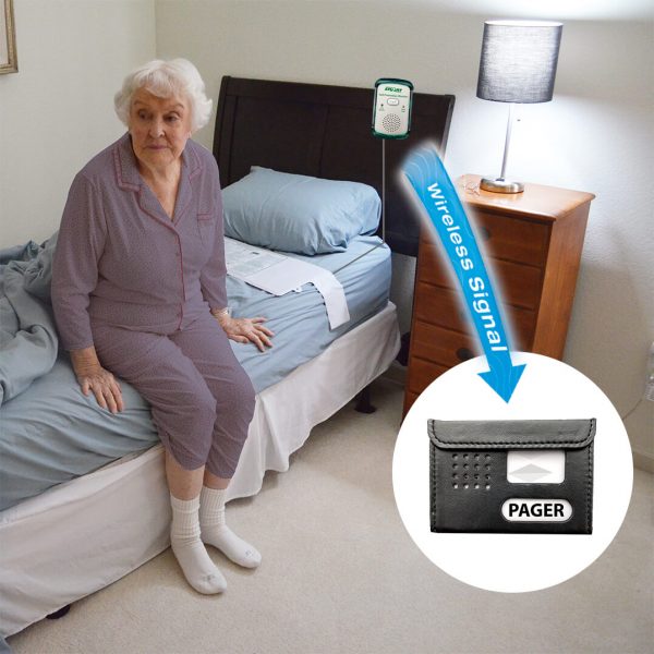 Wireless Economy Monitor with 10in X 30in Bed Pressure Pad with Pager Bed Exit Alarm Systems