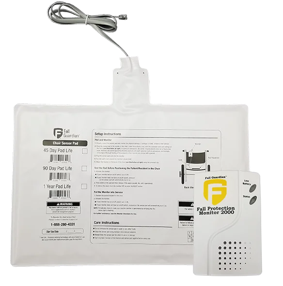 Fall Guardian 2000 Monitor and Chair Sensor pad – Automatically alerts Caregiver! Chair Exit Alarms